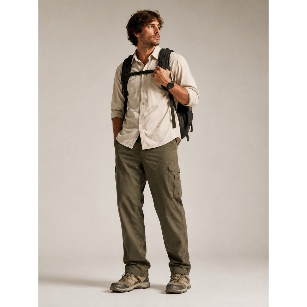 Craghoppers Trail Hiking Pants Men's 36R Olive Cargo Camping Trek Gorpcore